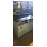 Metal base shop counter woth storage missing