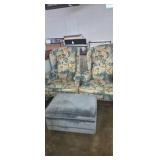 2 Henredon owl pattern matching wing back chairs