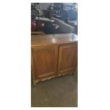 Broken wooden cabinet