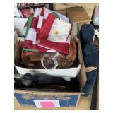 American and other flags, seat cushion, wall