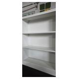 Small white bookcase 26x8x35in