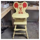 Mickey mouse wood highchair