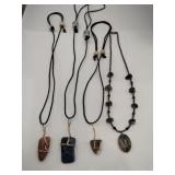 Wired Rock pendant necklaces
