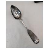 Silver spoon engraved HW Brown marked T Goldsmith