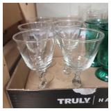 6 Libbey crow cordial glasses