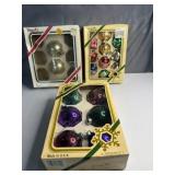 Pyramid glass ornaments assortment (new) 3 boxes