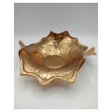 Mid-century 22k weeping gold ceramic scalloped