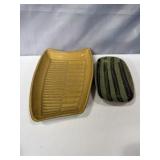 Mcmceramic tray or platter & yellow ceramic tray