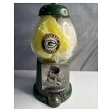 Green Carousel gumball machine cast metal