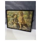 17x12 framed antique Victorian-era