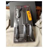 4 PC.KITCHEN KNIVE SET ALL BLACKVERY NICE AND