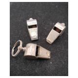 3 metal with whistles
