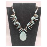 Cascading leaf & petal fringe design beaded
