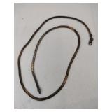 Silver herringbone necklace Marked 925.    .235oz