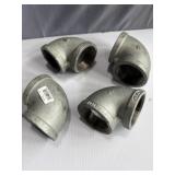 Anvil galvanized malleable iron 90-degree FPT x