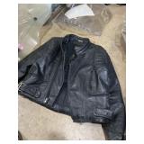 Open road black leather motorcycle jacket XXL