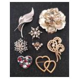 Mostly rhinestone brooches