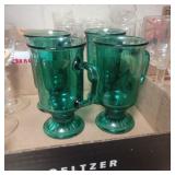 4 Libbey juniper Irish coffee glasses