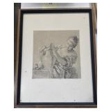 16 x 20 matted & framed "Girl with a Jug" art