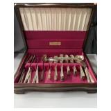 silverplate flatware set features the