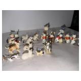 Ceramic And Porcelain Cat Collection some chips