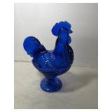 Cobalt Blue Nesting Chicken Dish