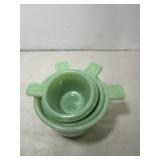 Green Glass Nesting Measuring Cups
