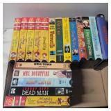 Assorted vhs tapes