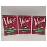 Velvet pipe/ cigarette tobacco tins