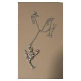 Chrystal sterling silver ballerina necklace with