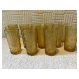 13 American Condord Amber 4 inch juice glasses.