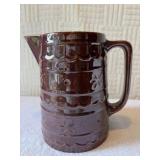 Marcrest stoneware 8 inch drinking pitcher.