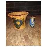 Group of Mexican Tonala art pottery planter and