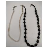 2 vintage beaded necklaces