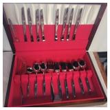 Onieda my rose silverware wood case