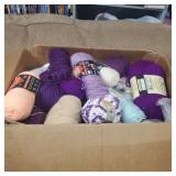 Extra large box of assorted yarn.