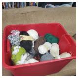 Whole tote of assorted yarn.