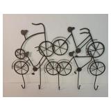 Bicycle Wall Hanging with Hooks Metal Heavy-Duty