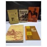 Indiana history books assorted, Indiana sign