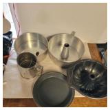 Baking pans and flour sifter