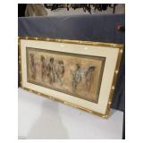 24x14 framed art piece is an Edna Hibel "Geisha