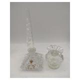 Art Deco Crystal Irice co perfume bottle and
