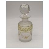 St Louis Crystal perfume bottle with etched