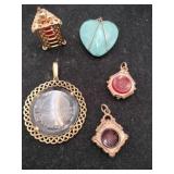 Necklace pendants turquoise