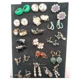 Vintage earrings screw back, clip-ons