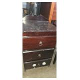 Small 3 drawer side table 16x14x25in