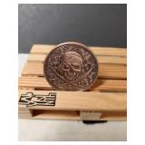1 OUNCE .999 FINE COPPER ROUND PIRATE THEMED