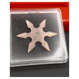 5 Grams Of .999 Fine Copper Throwing StarWith
