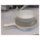 CorningWare bowl & blue cornflower lidded saucepan