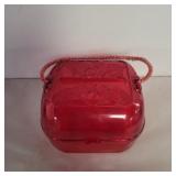 Hommer yarn caddy red plastic  5in x5in
